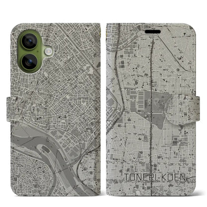 【舎人公園（東京都）】地図柄iPhoneケース（手帳タイプ）