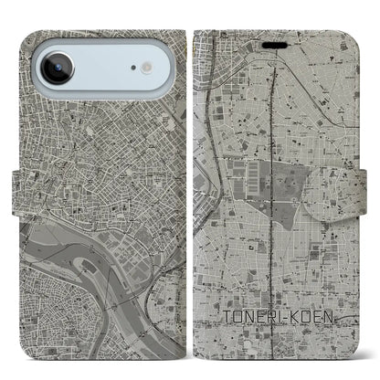 【舎人公園（東京都）】地図柄iPhoneケース（手帳タイプ）