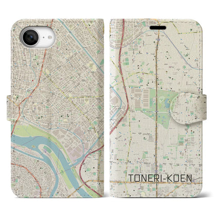 【舎人公園（東京都）】地図柄iPhoneケース（手帳タイプ）