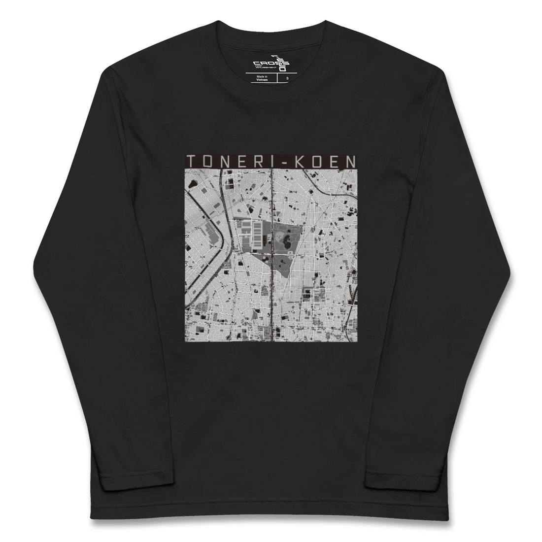【舎人公園（東京都）】地図柄ロングスリーブTシャツ