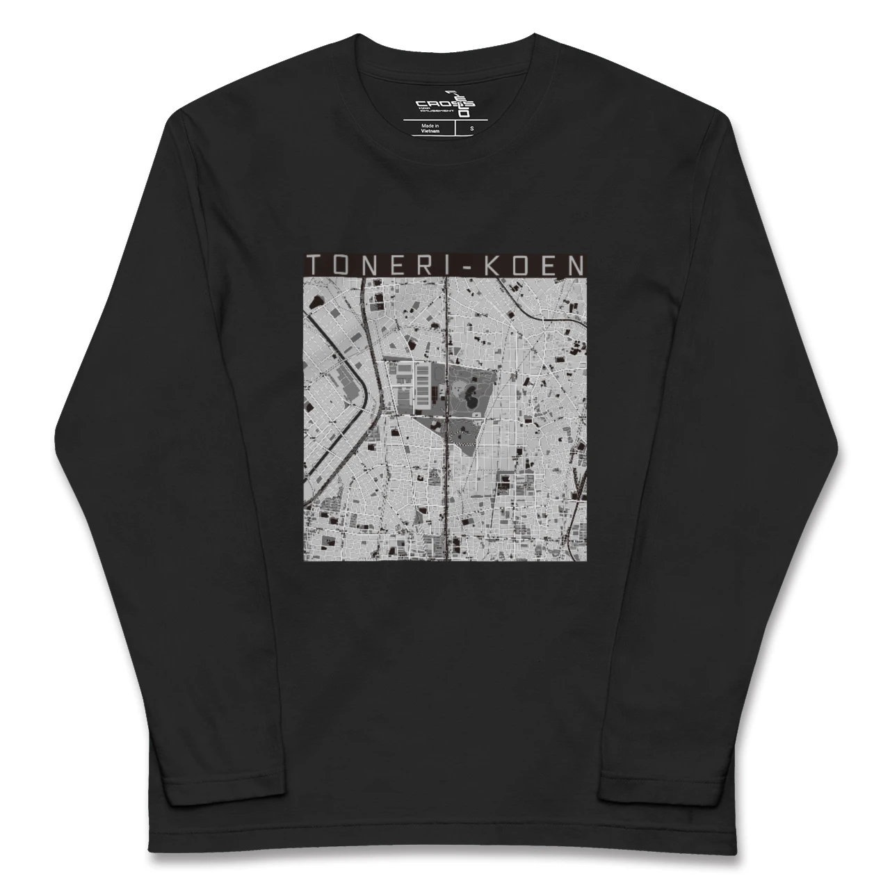 【舎人公園（東京都）】地図柄ロングスリーブTシャツ