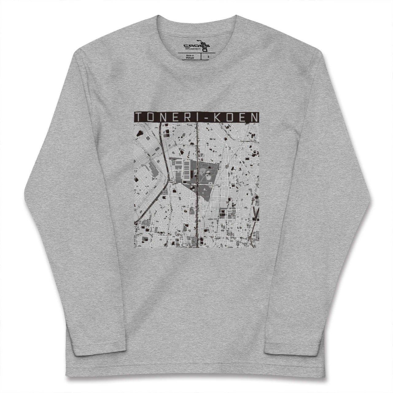 【舎人公園（東京都）】地図柄ロングスリーブTシャツ