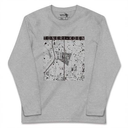 【舎人公園（東京都）】地図柄ロングスリーブTシャツ