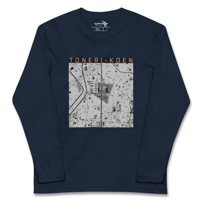 【舎人公園（東京都）】地図柄ロングスリーブTシャツ