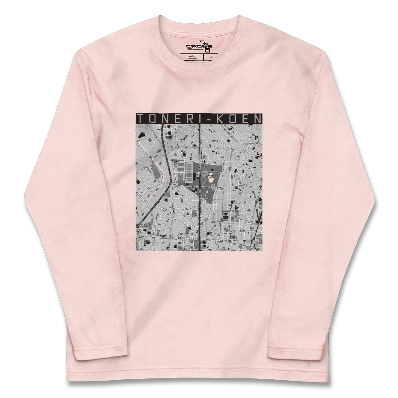 【舎人公園（東京都）】地図柄ロングスリーブTシャツ