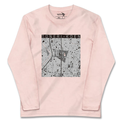 【舎人公園（東京都）】地図柄ロングスリーブTシャツ