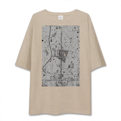 【舎人公園（東京都）】地図柄ビッグシルエットTシャツ