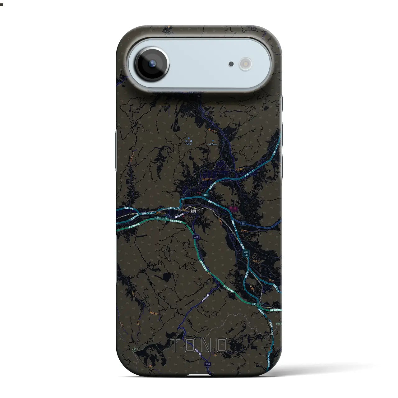 【遠野（岩手県）】地図柄iPhoneケース（バックカバータイプ）