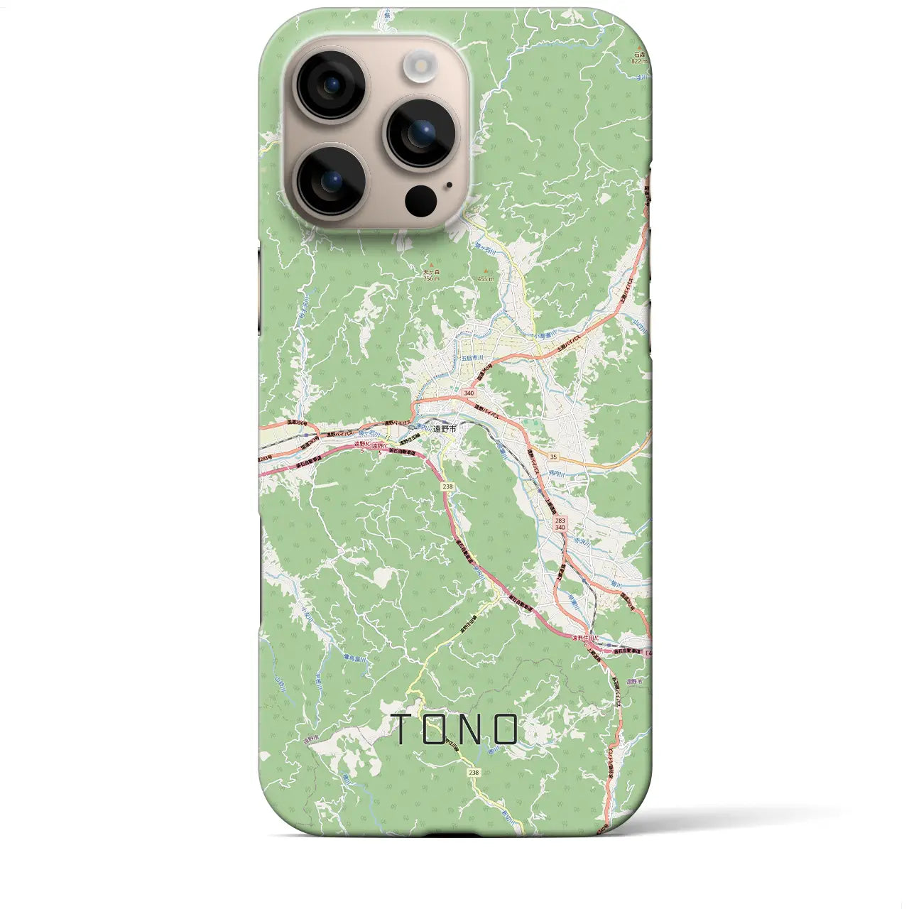 【遠野（岩手県）】地図柄iPhoneケース（バックカバータイプ）