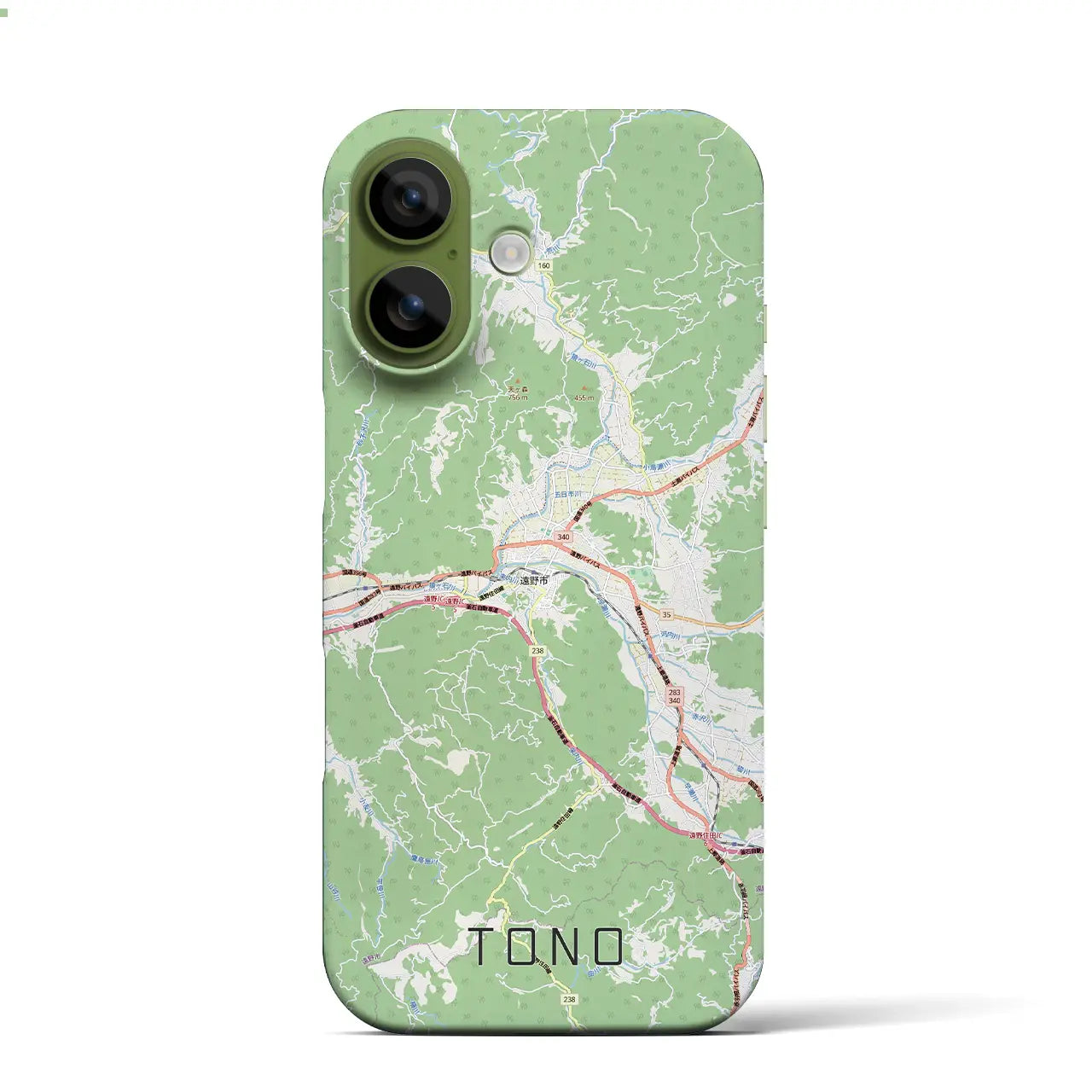 【遠野（岩手県）】地図柄iPhoneケース（バックカバータイプ）