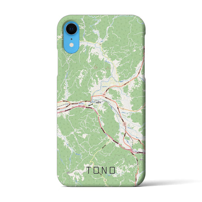 【遠野（岩手県）】地図柄iPhoneケース（バックカバータイプ）ナチュラル・iPhone XR 用