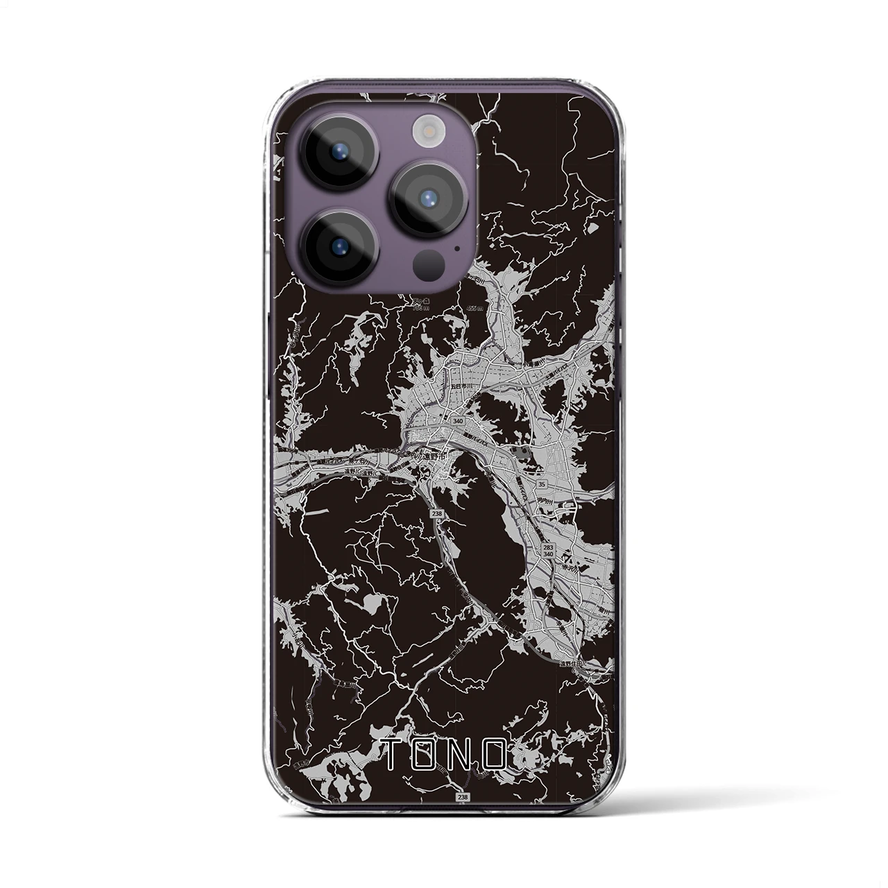 【遠野（岩手県）】地図柄iPhoneケース（クリアタイプ）