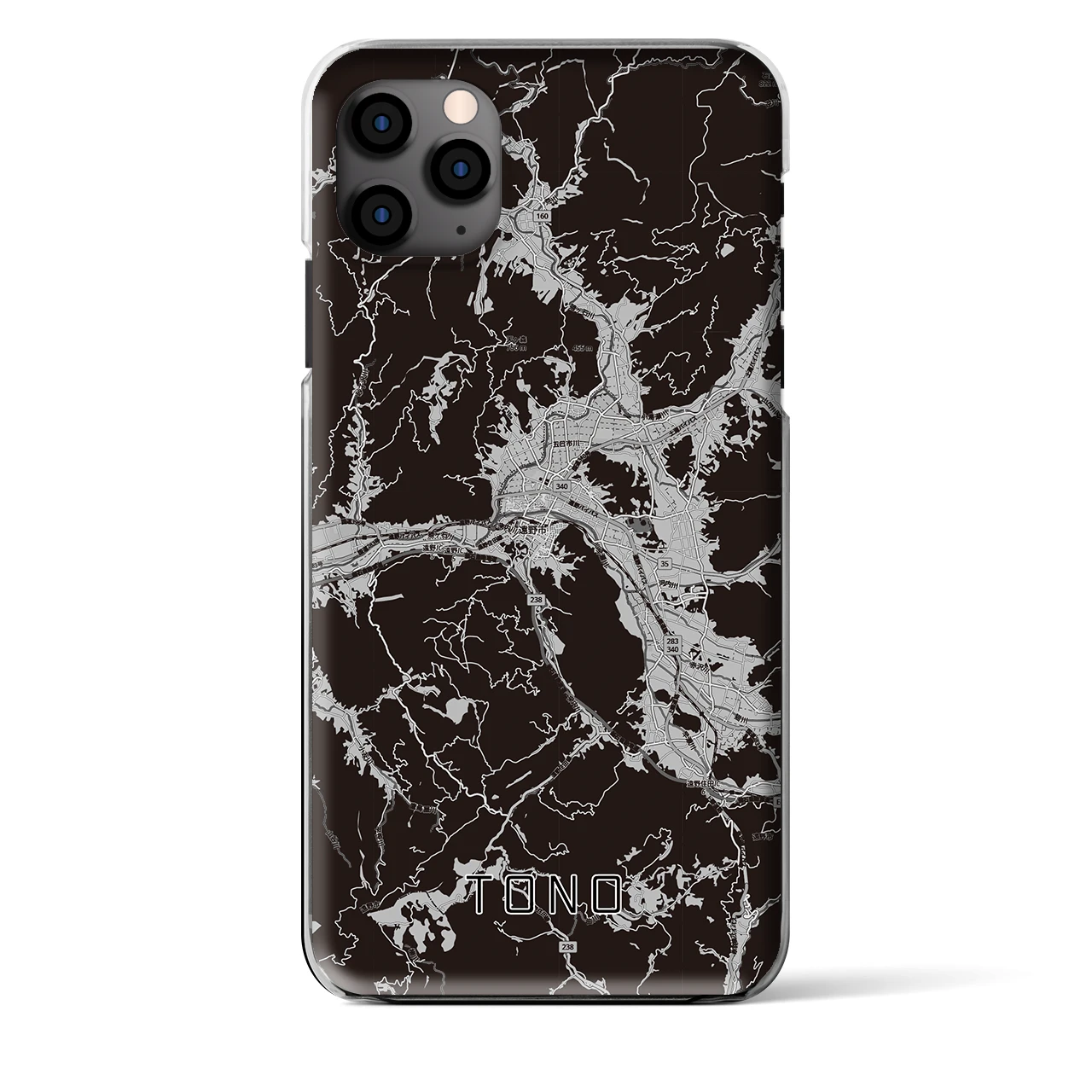 【遠野（岩手県）】地図柄iPhoneケース（クリアタイプ）