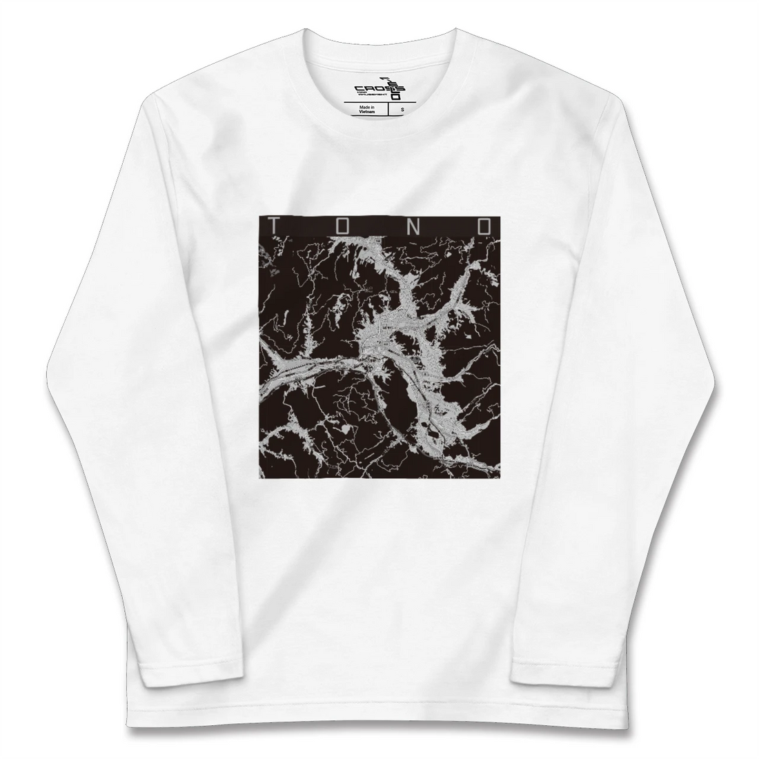 【遠野(岩手県)】地図柄ロングスリーブTシャツ