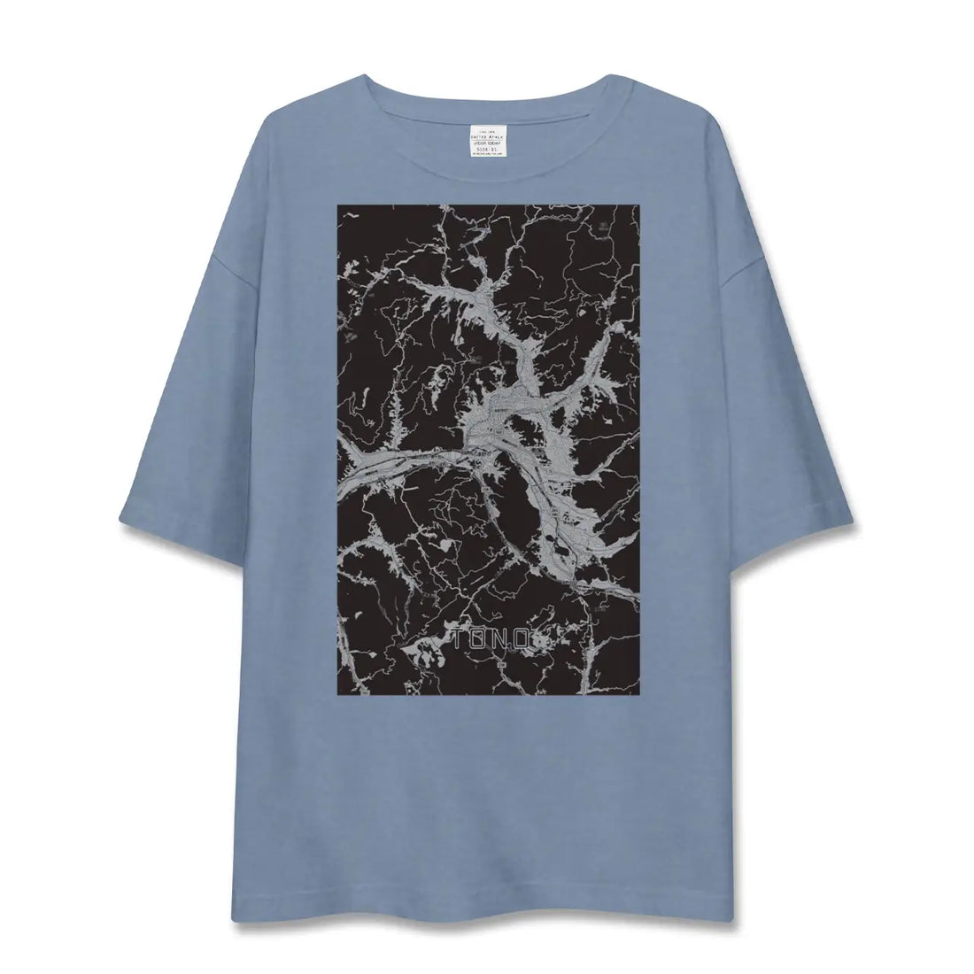 【遠野(岩手県)】地図柄ビッグシルエットTシャツ
