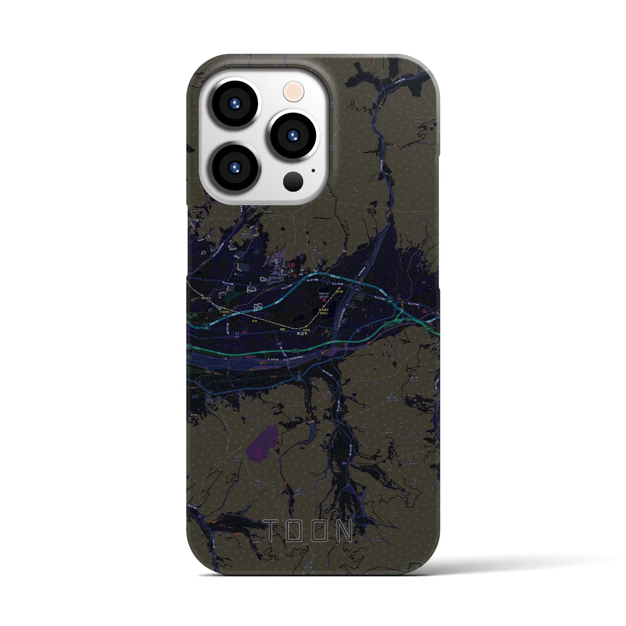 【東温（愛媛県）】地図柄iPhoneケース（バックカバータイプ）