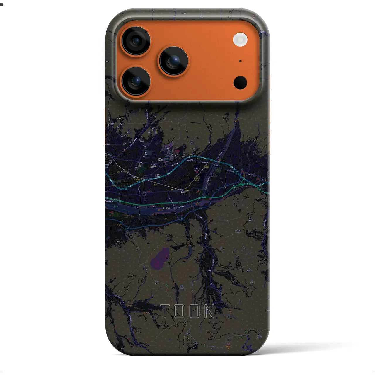 【東温（愛媛県）】地図柄iPhoneケース（バックカバータイプ）