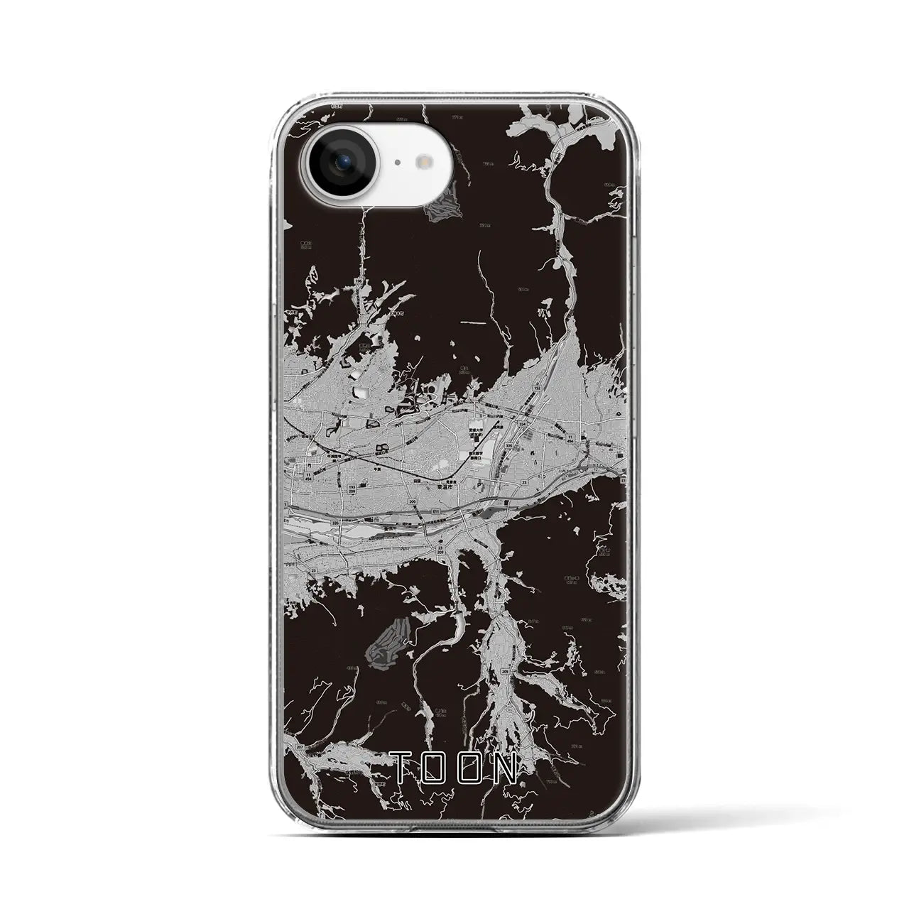 【東温（愛媛県）】地図柄iPhoneケース（クリアタイプ）