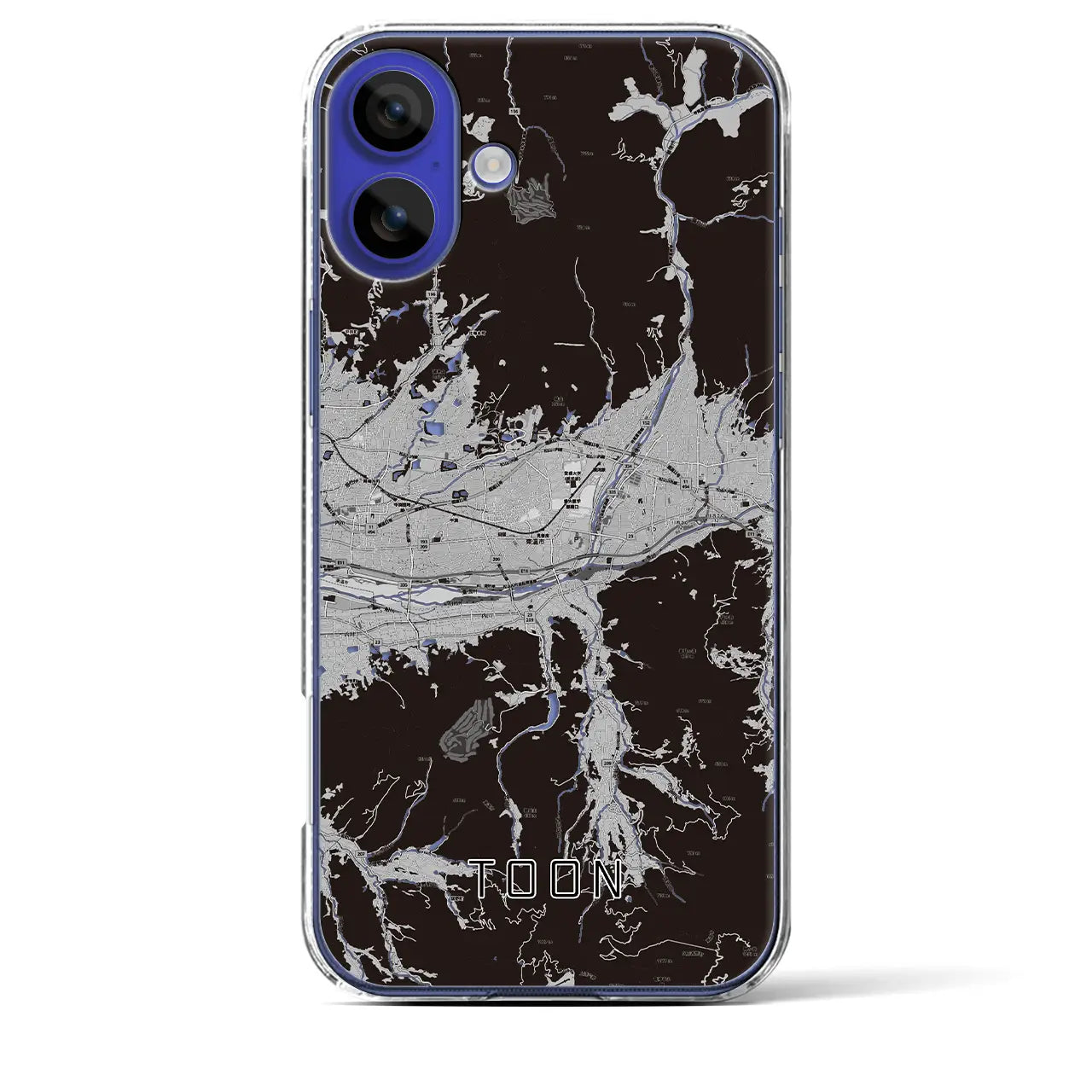 【東温（愛媛県）】地図柄iPhoneケース（クリアタイプ）