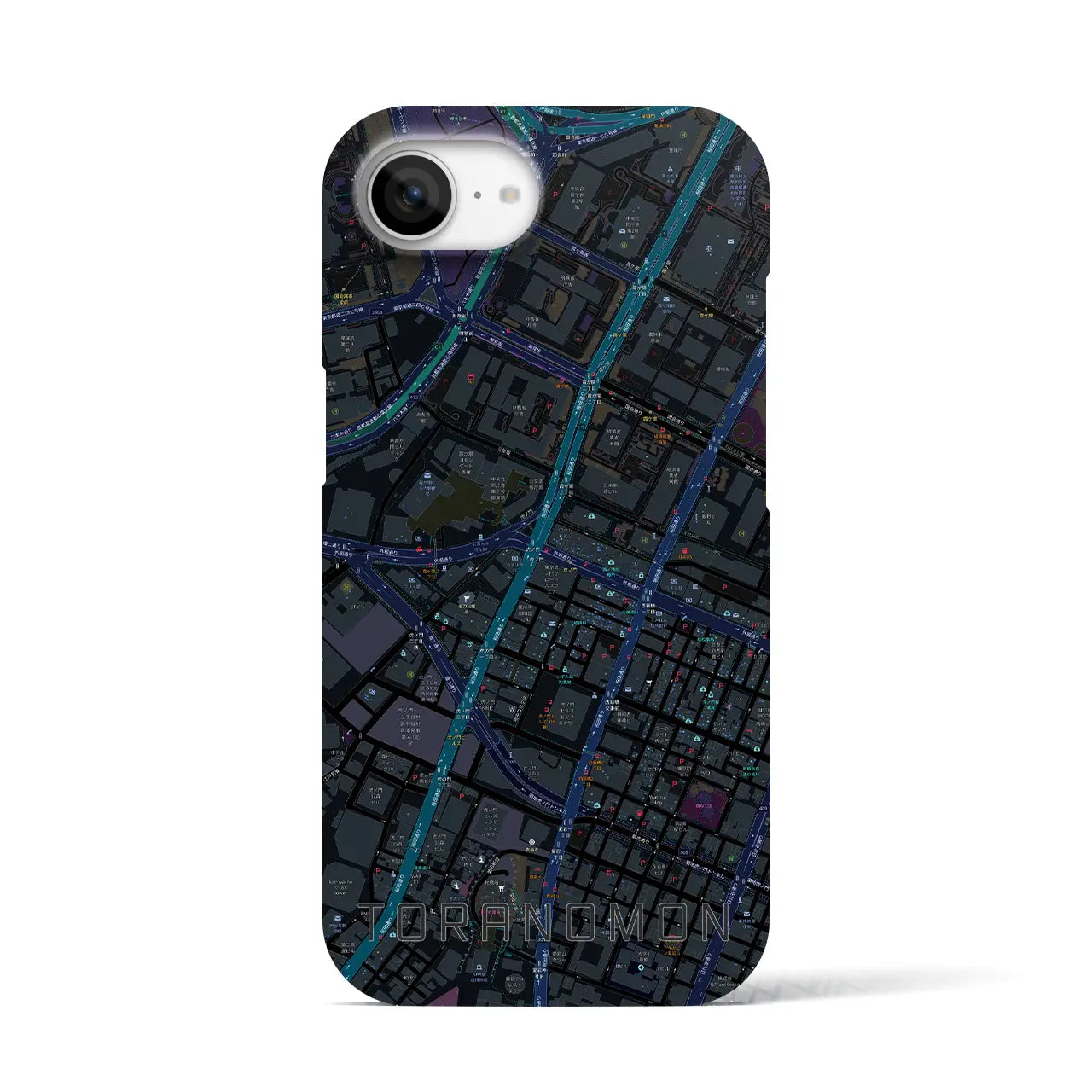 【虎ノ門（東京都）】地図柄iPhoneケース（バックカバータイプ）