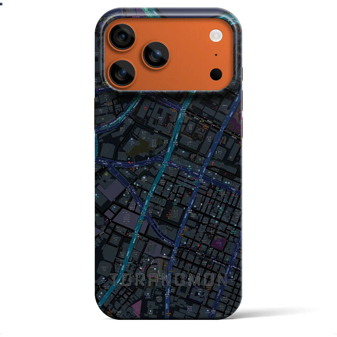 【虎ノ門（東京都）】地図柄iPhoneケース（バックカバータイプ）