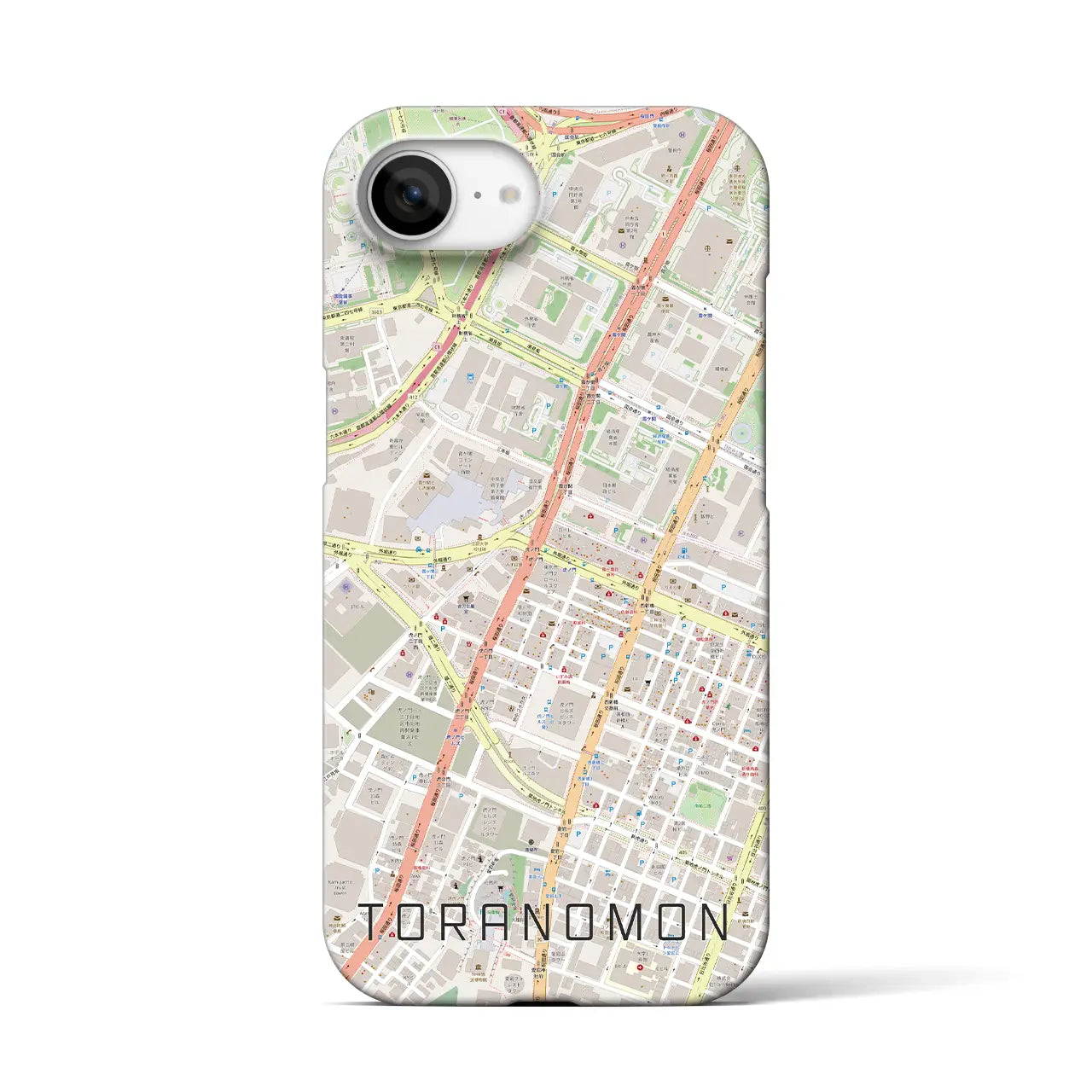 【虎ノ門（東京都）】地図柄iPhoneケース（バックカバータイプ）