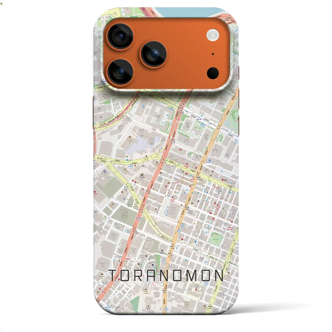 【虎ノ門（東京都）】地図柄iPhoneケース（バックカバータイプ）ブラック・iPhone 17 Pro Max 用
