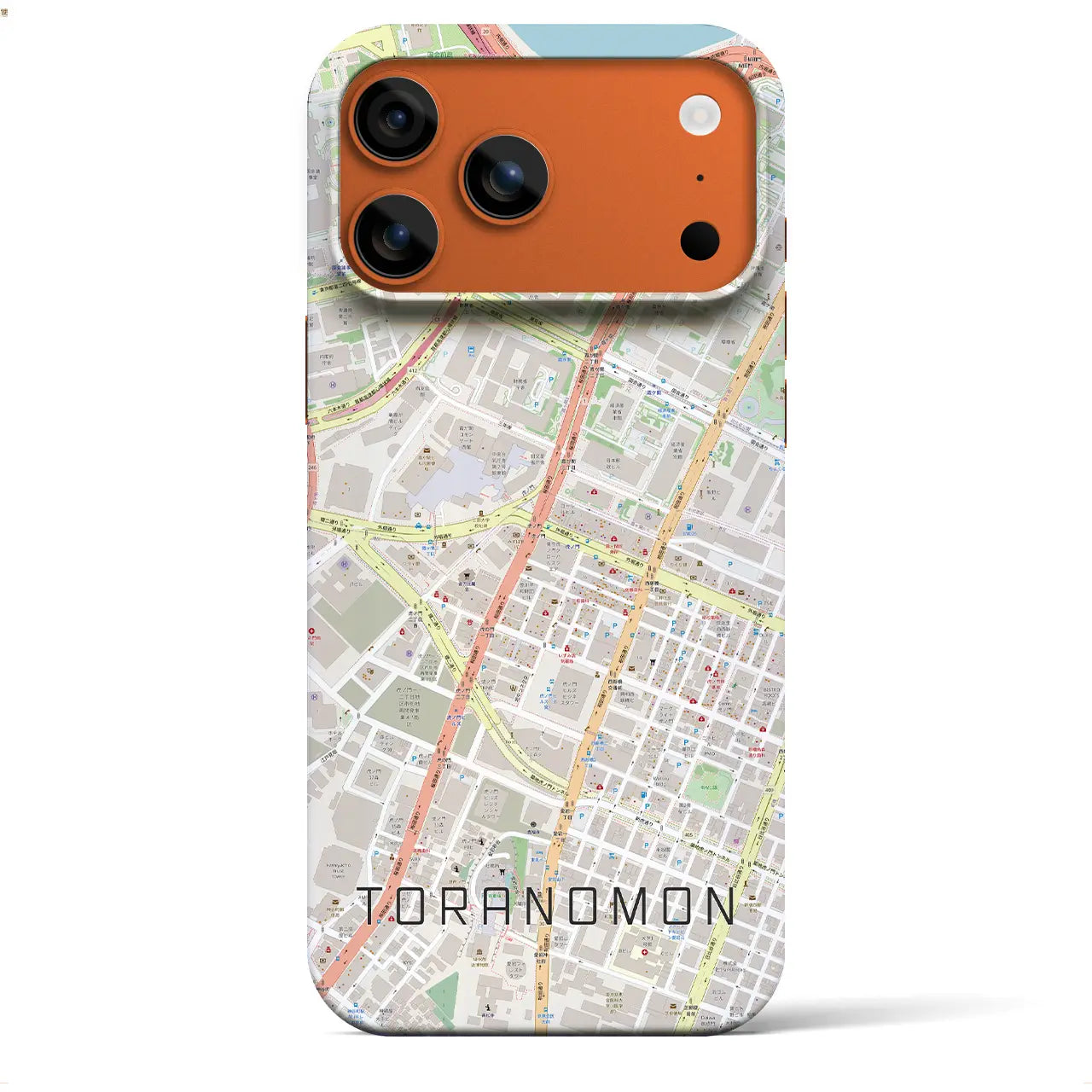 【虎ノ門（東京都）】地図柄iPhoneケース（バックカバータイプ）ブラック・iPhone 17 Pro Max 用