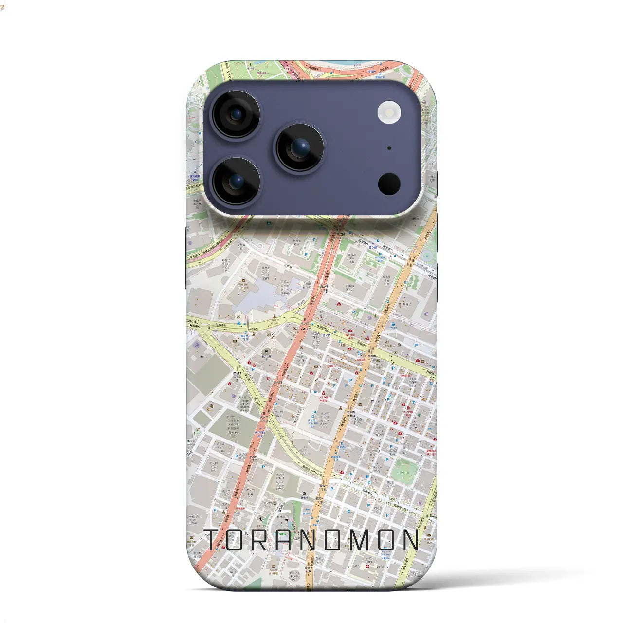 【虎ノ門（東京都）】地図柄iPhoneケース（バックカバータイプ）
