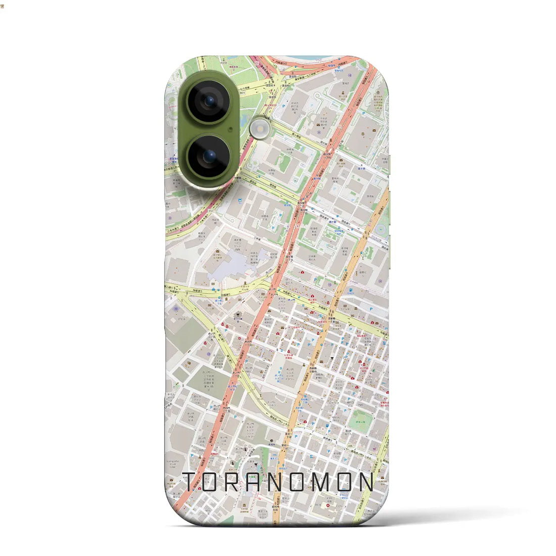 【虎ノ門（東京都）】地図柄iPhoneケース（バックカバータイプ）ナチュラル・iPhone 17 Pro Max 用