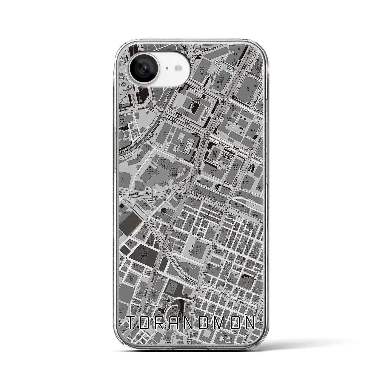 【虎ノ門（東京都）】地図柄iPhoneケース（クリアタイプ）