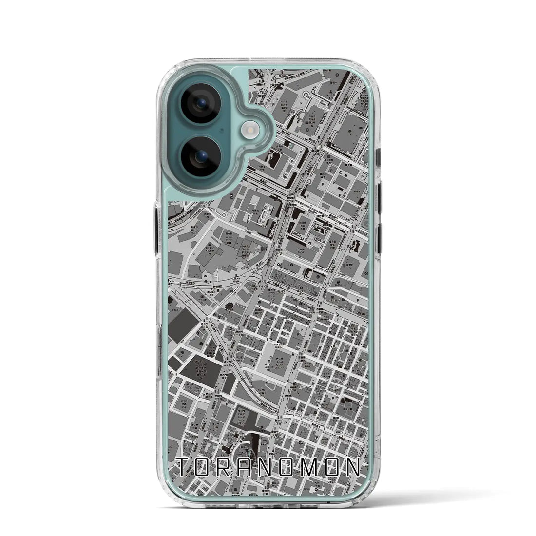 【虎ノ門(東京都)】地図柄iPhoneケース(MagSafeタイプ)モノトーン・iPhone 16 Pro 用