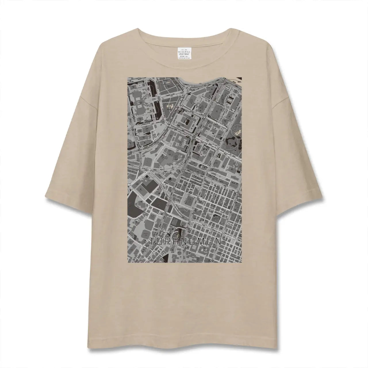【虎ノ門（東京都）】地図柄ビッグシルエットTシャツ