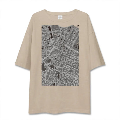【虎ノ門（東京都）】地図柄ビッグシルエットTシャツ