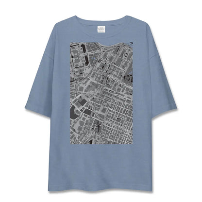 【虎ノ門（東京都）】地図柄ビッグシルエットTシャツ