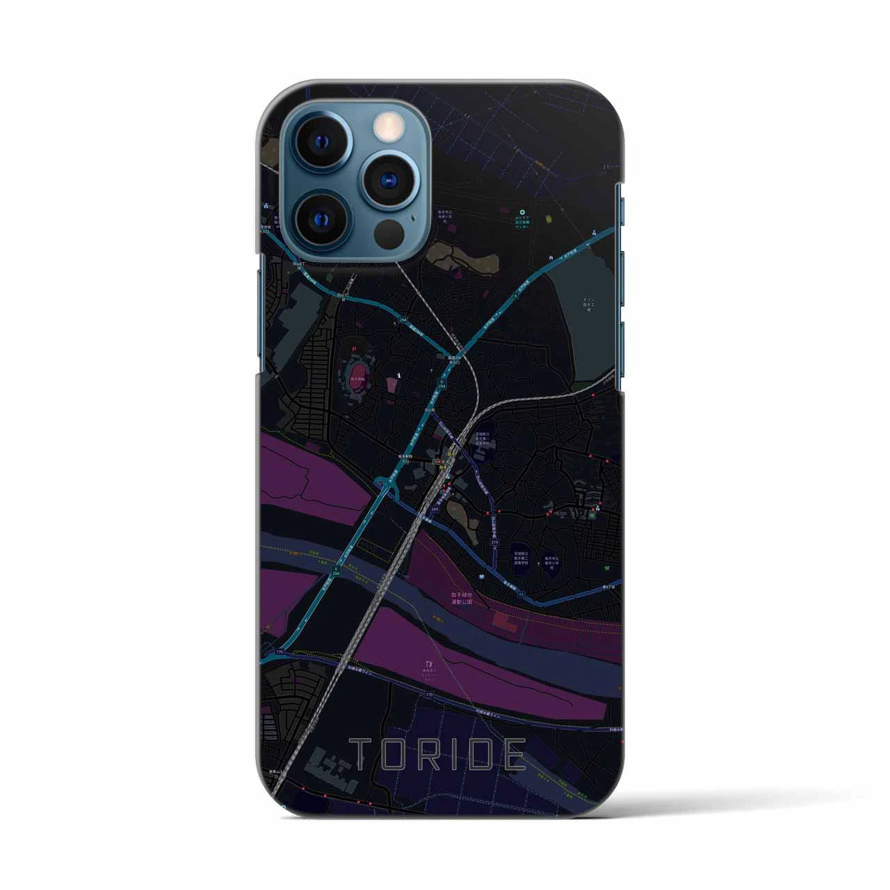 【取手（茨城県）】地図柄iPhoneケース（バックカバータイプ）