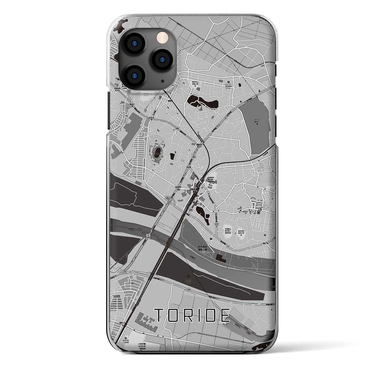 【取手（茨城県）】地図柄iPhoneケース（クリアタイプ）