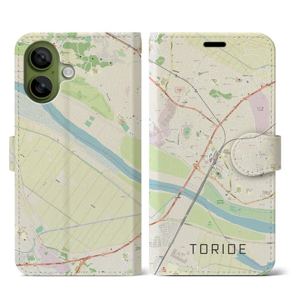 【取手（茨城県）】地図柄iPhoneケース（手帳タイプ）