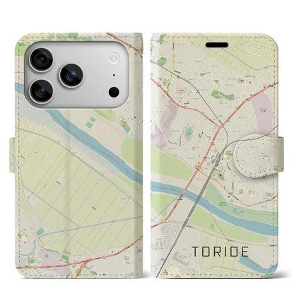 【取手（茨城県）】地図柄iPhoneケース（手帳タイプ）