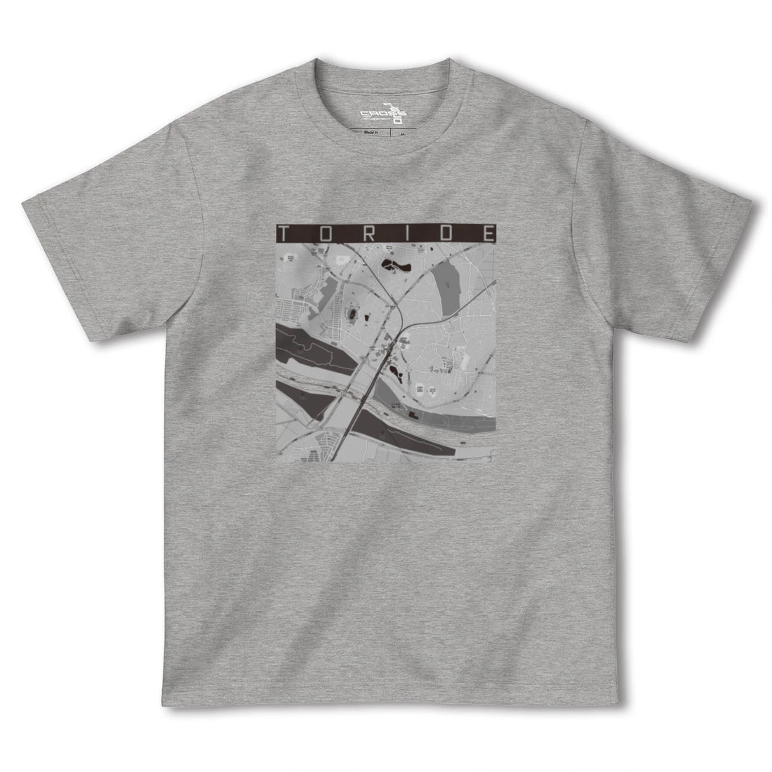 【取手(茨城県)】地図柄ヘビーウェイトTシャツ