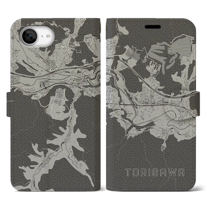 【鳥沢（山梨県）】地図柄iPhoneケース（手帳タイプ）