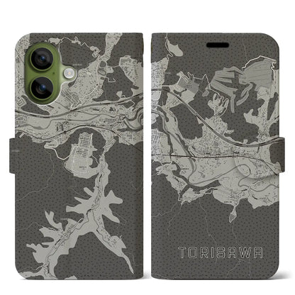 【鳥沢（山梨県）】地図柄iPhoneケース（手帳タイプ）