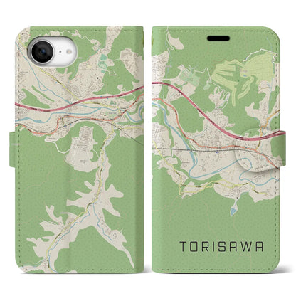 【鳥沢（山梨県）】地図柄iPhoneケース（手帳タイプ）