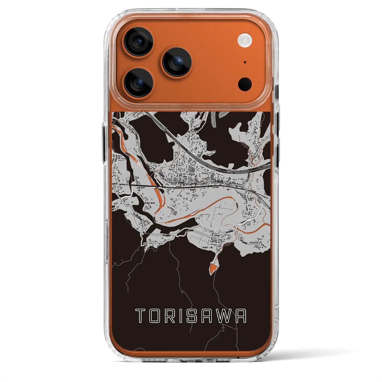 【鳥沢（山梨県）】地図柄iPhoneケース（MagSafeタイプ）