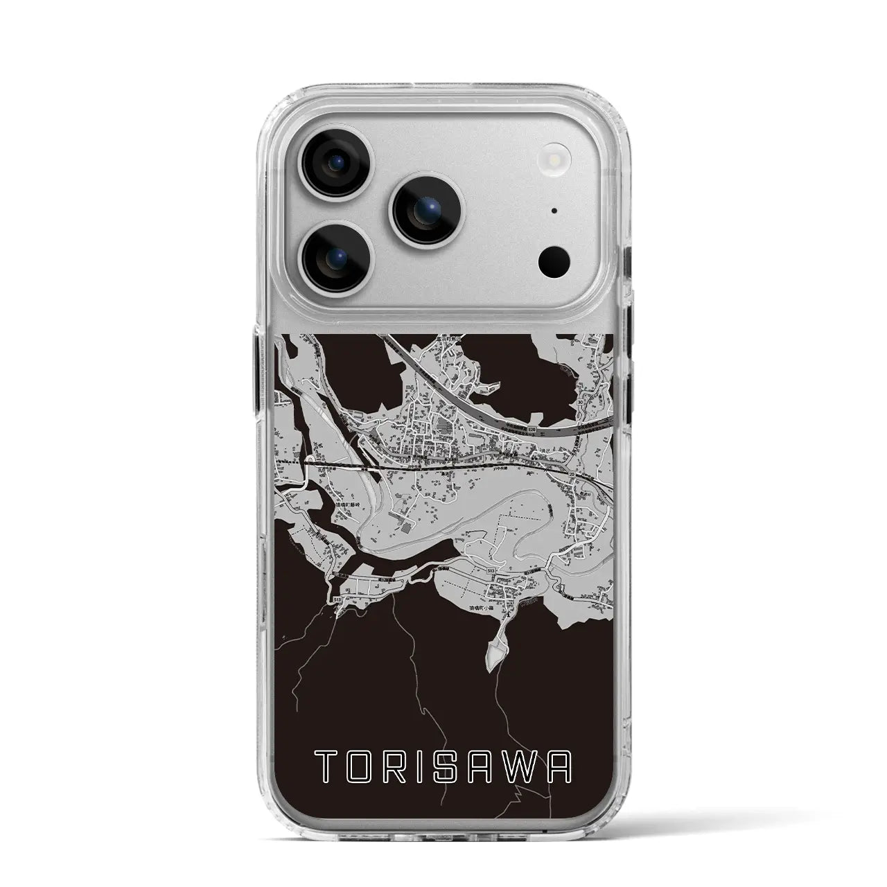 【鳥沢（山梨県）】地図柄iPhoneケース（MagSafeタイプ）