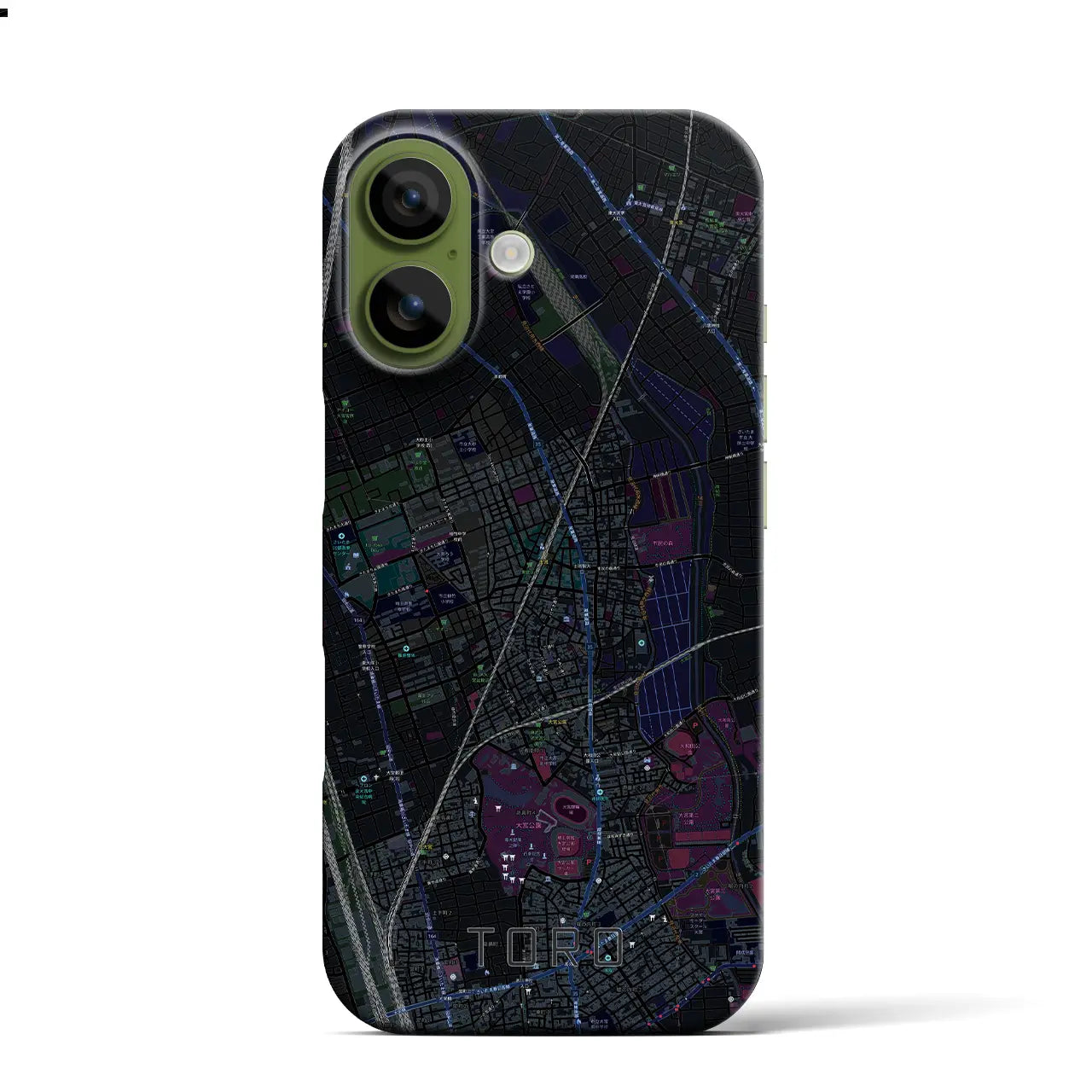 【土呂（埼玉県）】地図柄iPhoneケース（バックカバータイプ）