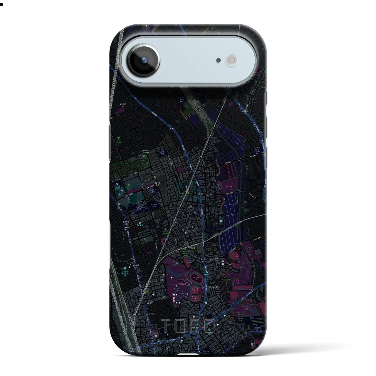 【土呂（埼玉県）】地図柄iPhoneケース（バックカバータイプ）