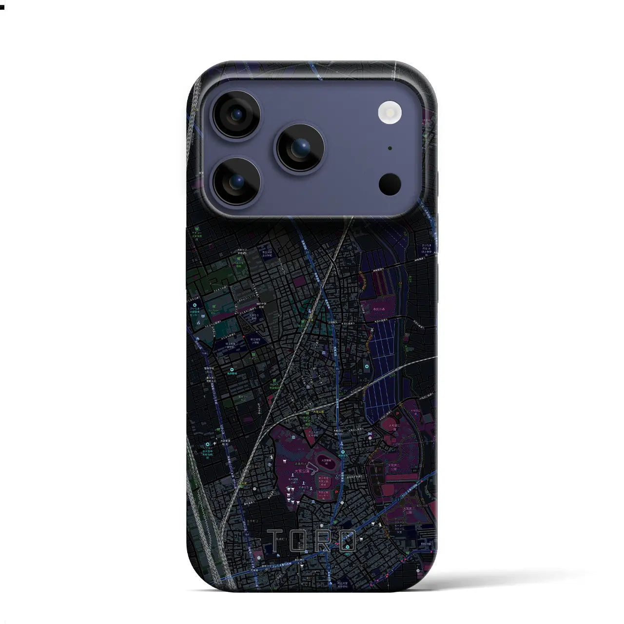 【土呂（埼玉県）】地図柄iPhoneケース（バックカバータイプ）