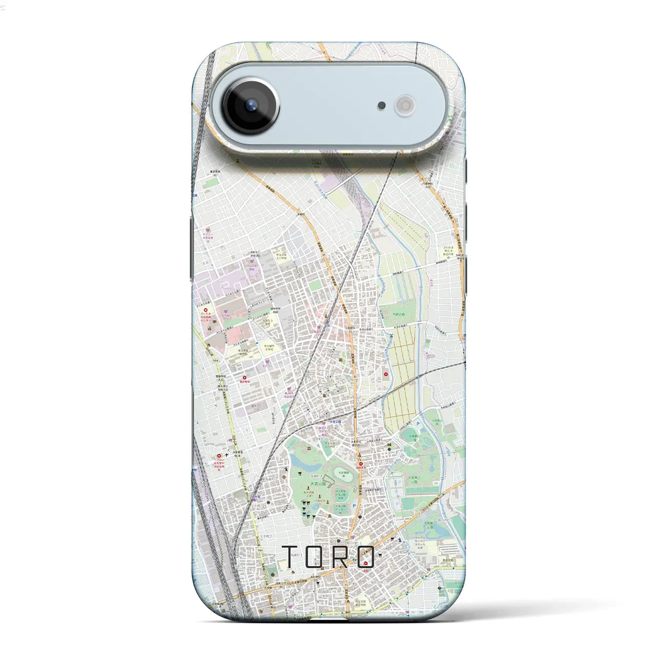 【土呂（埼玉県）】地図柄iPhoneケース（バックカバータイプ）