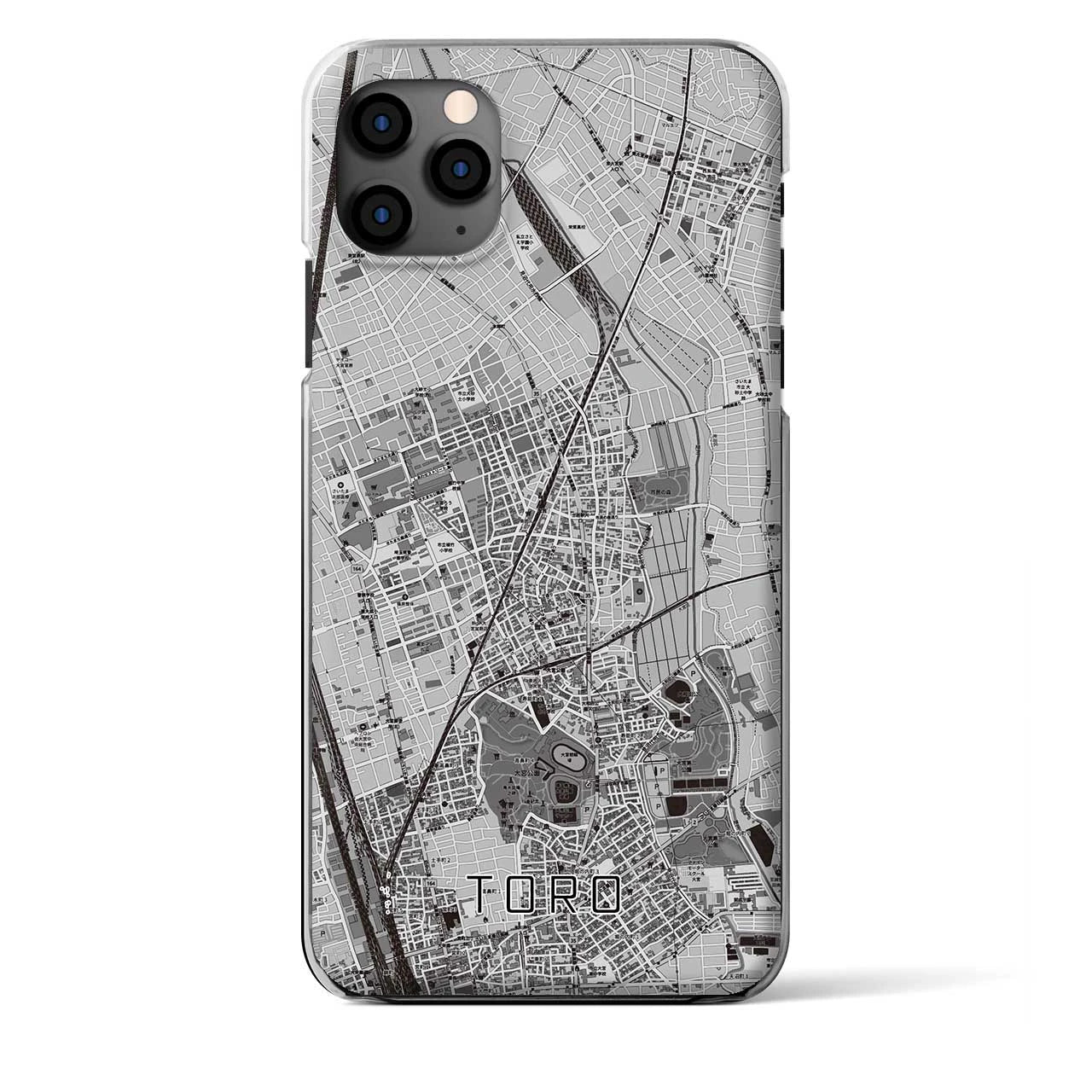 【土呂（埼玉県）】地図柄iPhoneケース（クリアタイプ）